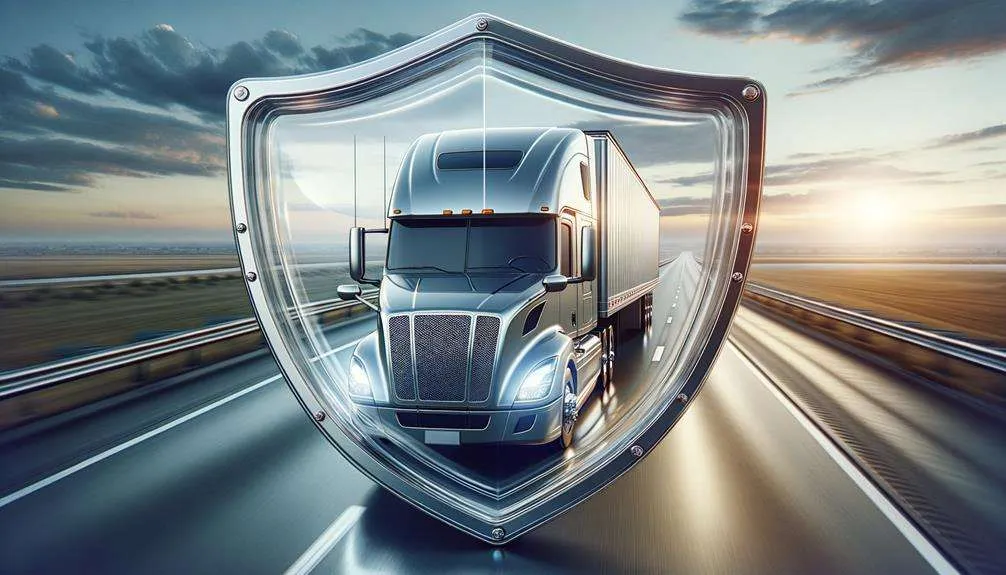 Truck on highway with sunset background - Trucking insurance by Insurance Company Whitehall Ohio