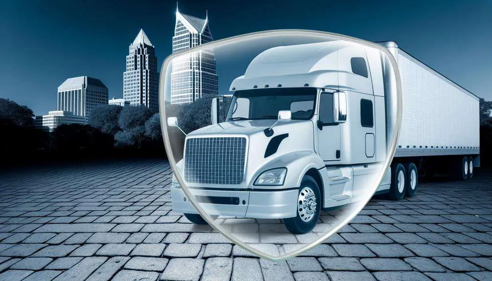 "Whitehall Ohio Trucking Insurance, highlighting protection and coverage for trucking businesses."